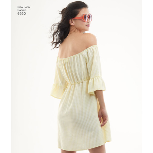 New Look N6550 | New Look Sewing Pattern Misses' Off-the-Shoulder Dresses