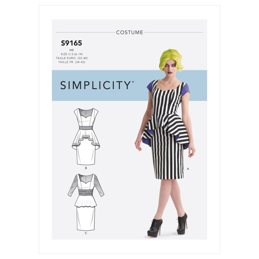 Simplicity S9165 | Misses' Costumes Dress | Front of Envelope