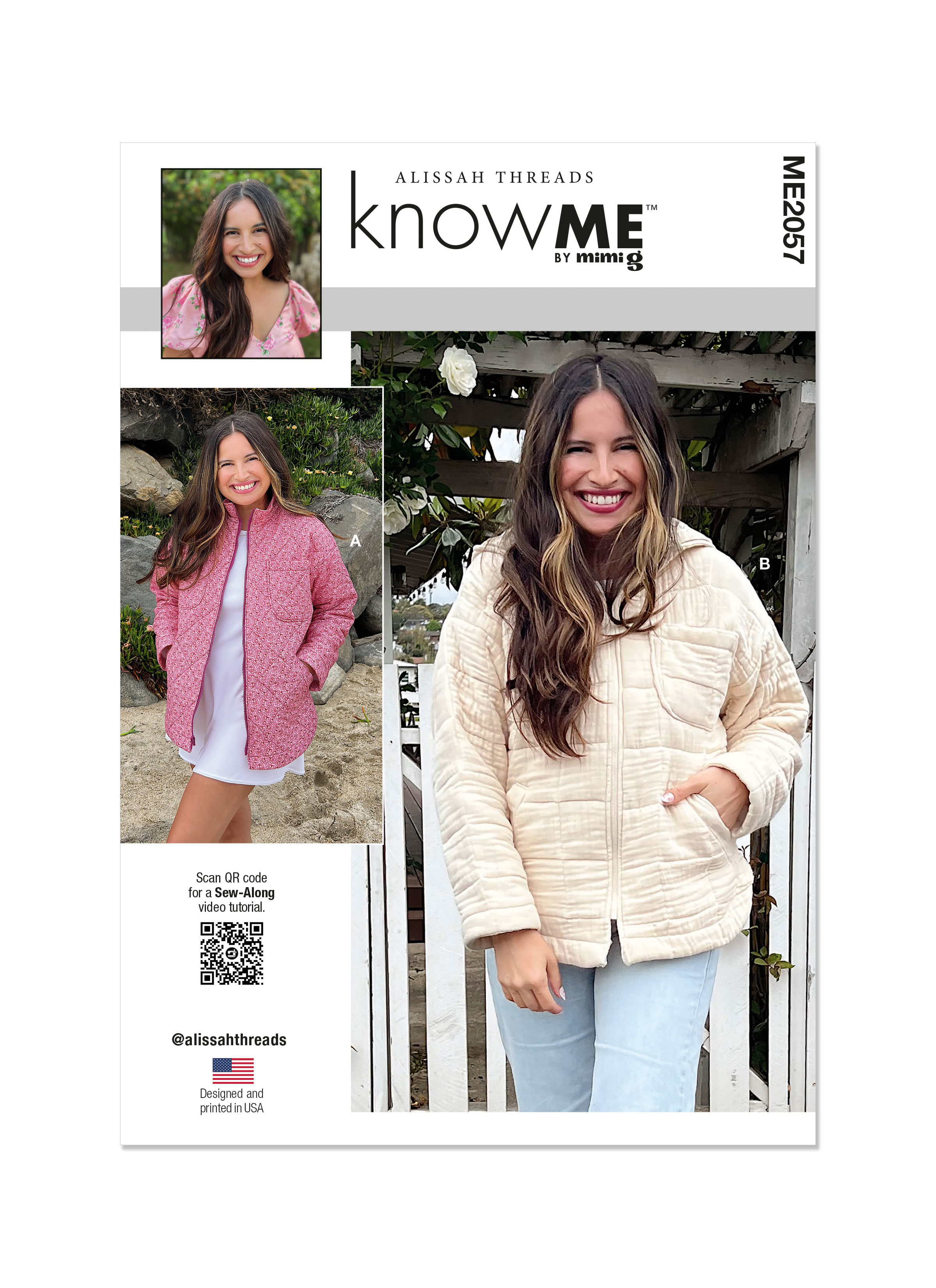 【I AM MARI】Helpia Puff Tie Short Jacket ME2057 (PDF) | Misses' Jacket with Optional Hood by Alissah