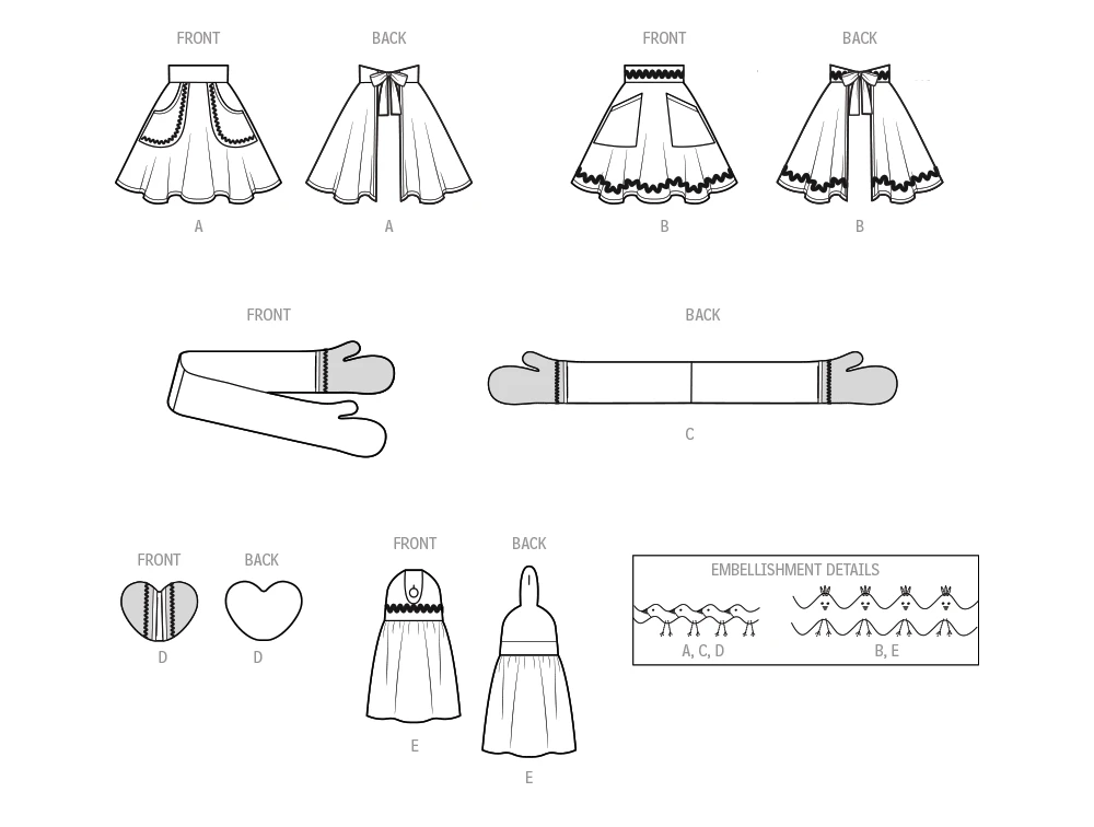 Simplicity Pattern S9733 S9873 | Apron and Kitchen Accessories | Simplicity
