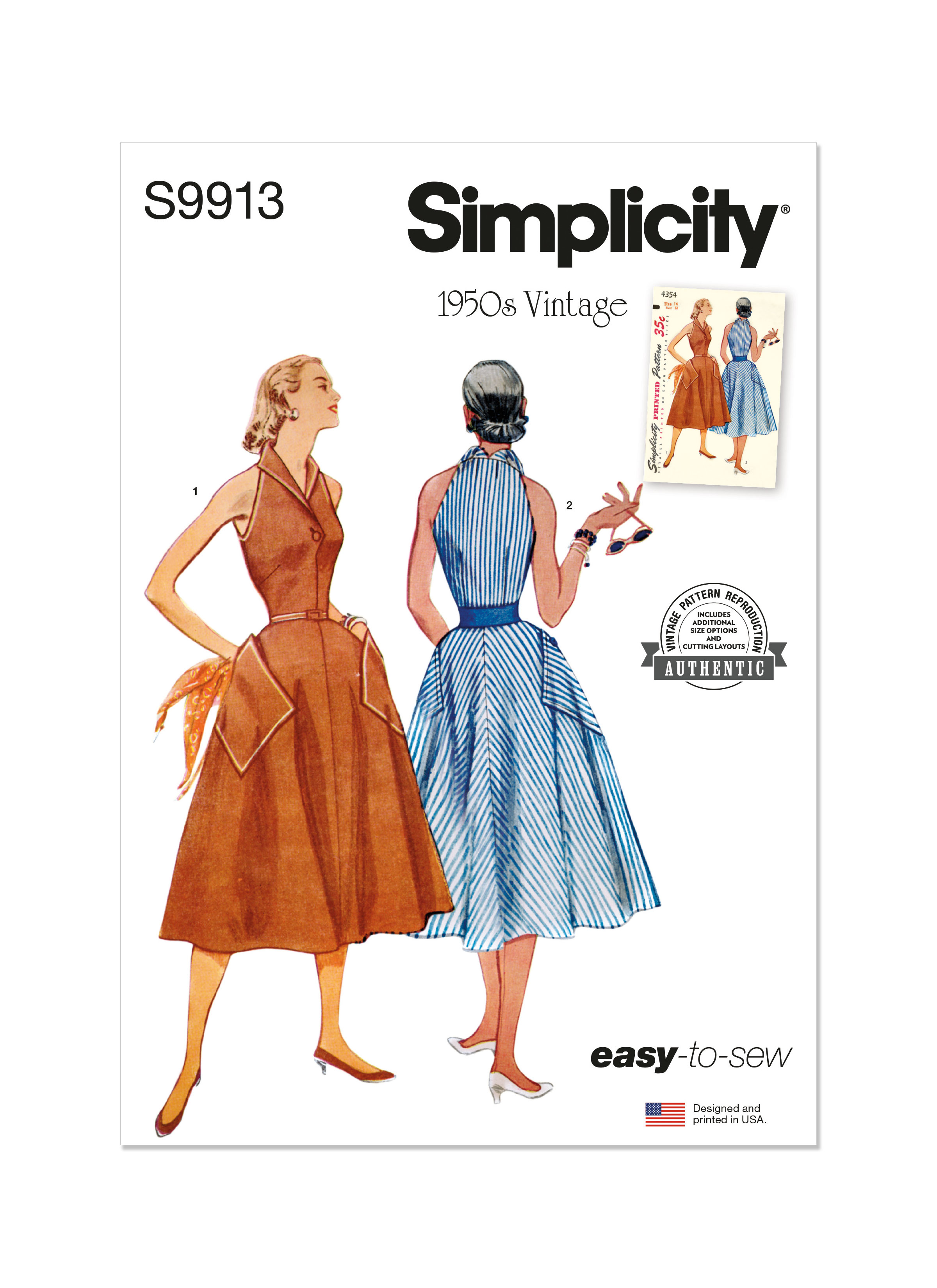 スーツ 86-87FW late 50's style Simplicity 8747 Vintage 1950s Two-Piece Suit Dress Sz 6-14