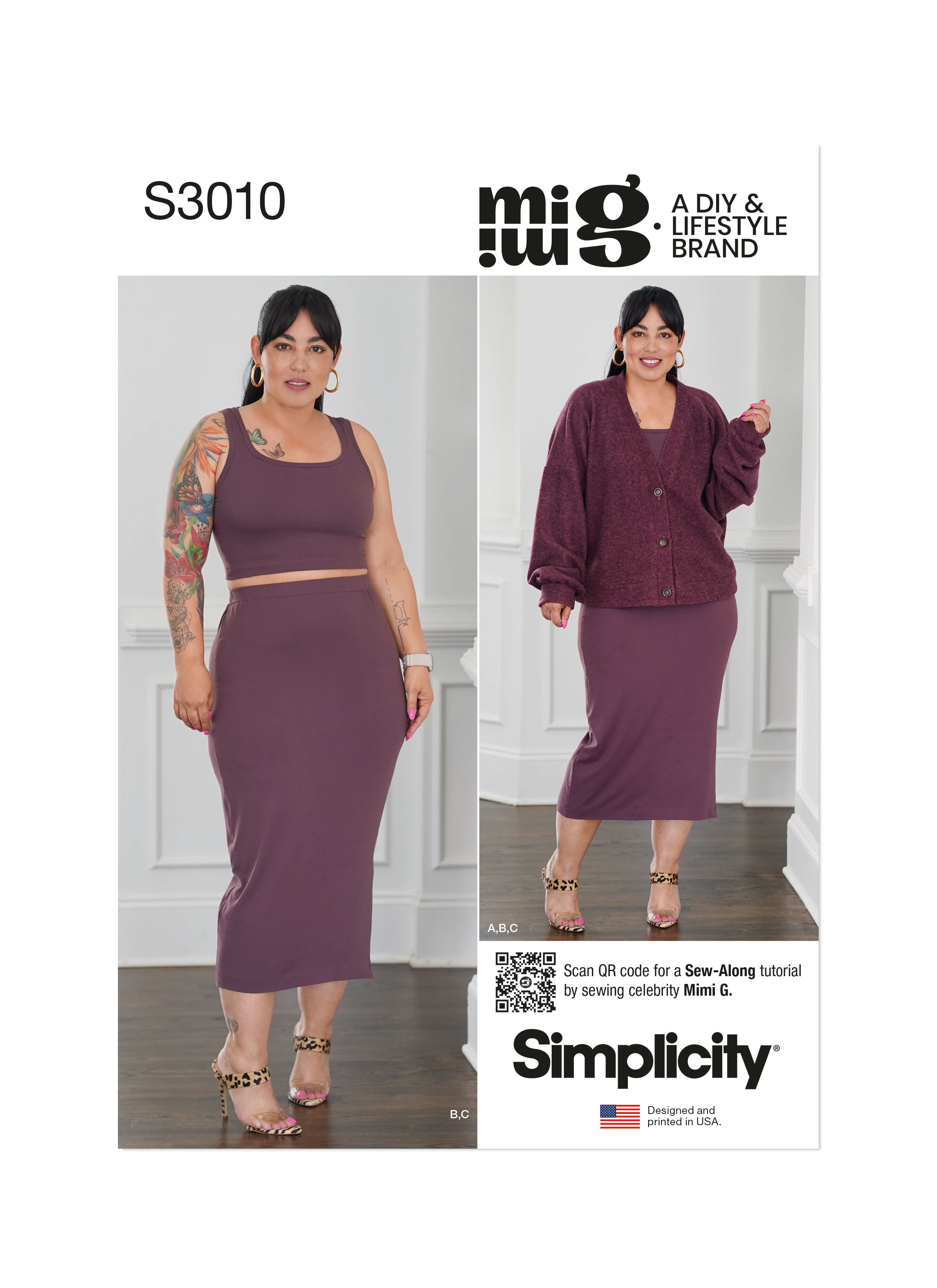 S3010 | Simplicity Sewing Pattern Misses' Knit Cardigan
