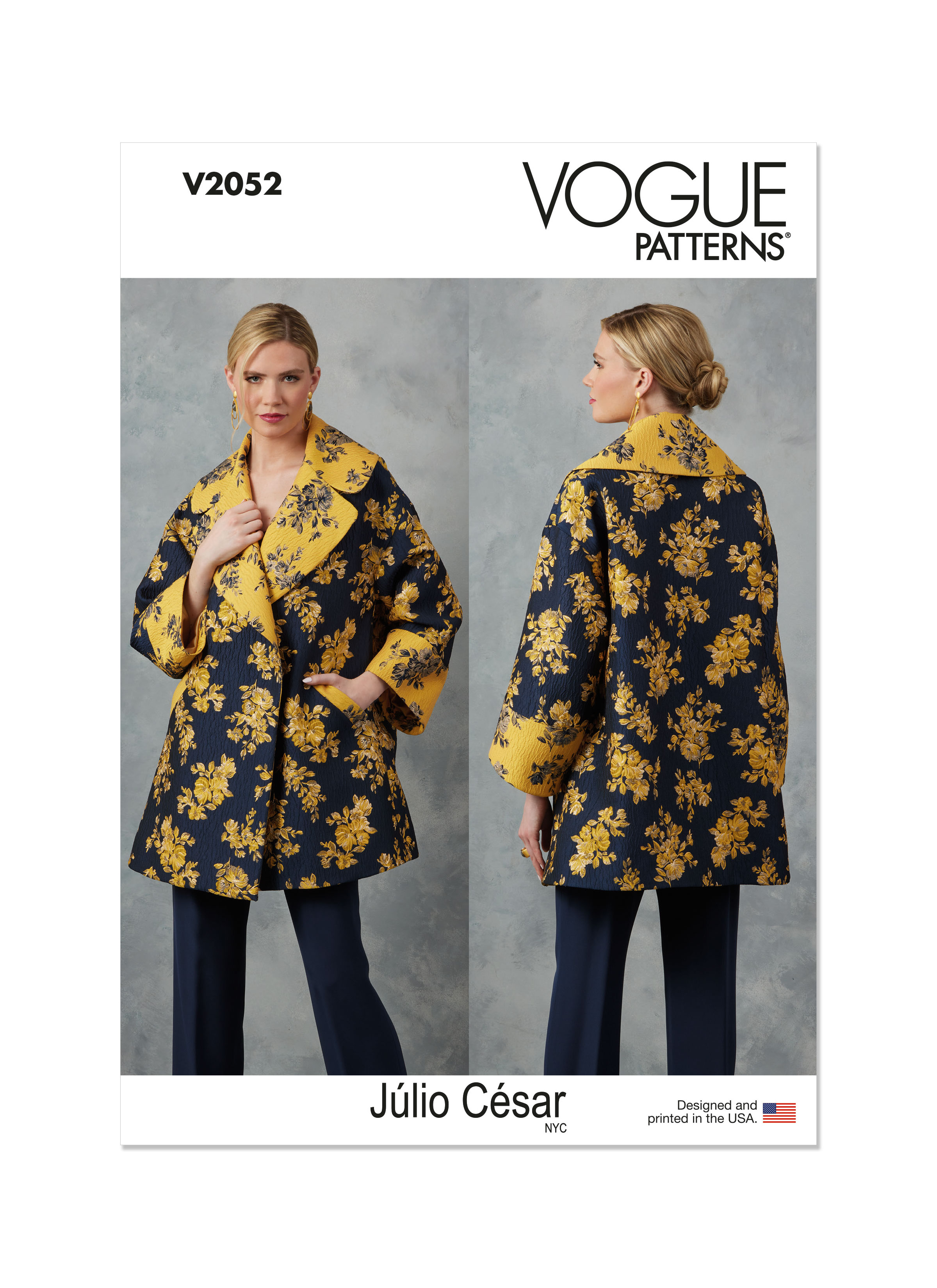 V2052 (PDF) | Vogue Patterns Misses' Jacket by Julio Cesar NYC