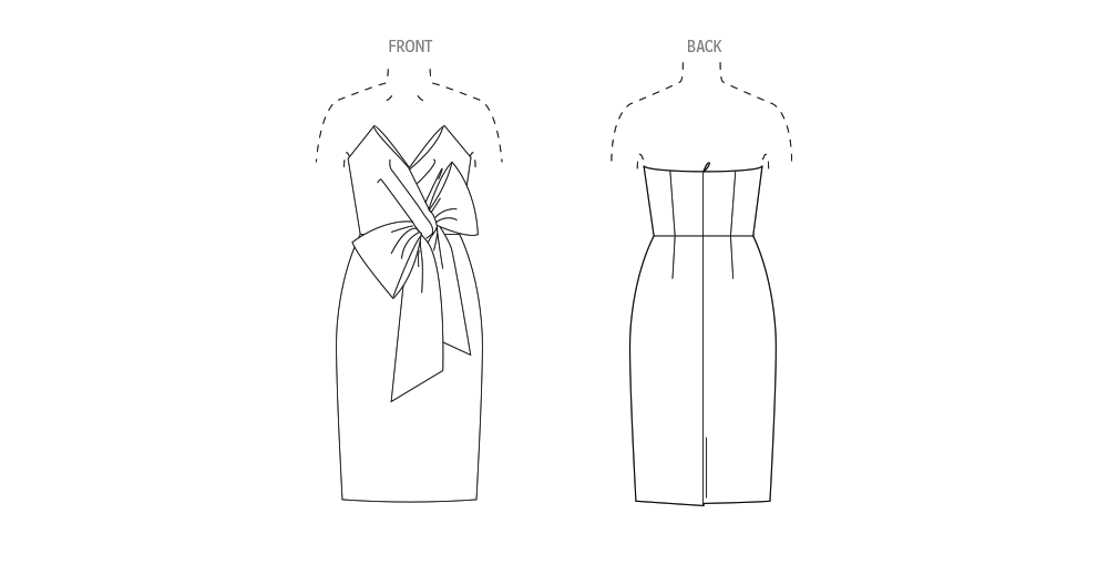 V2047 vogue patterns misses evening dress by badgley mischka vogue