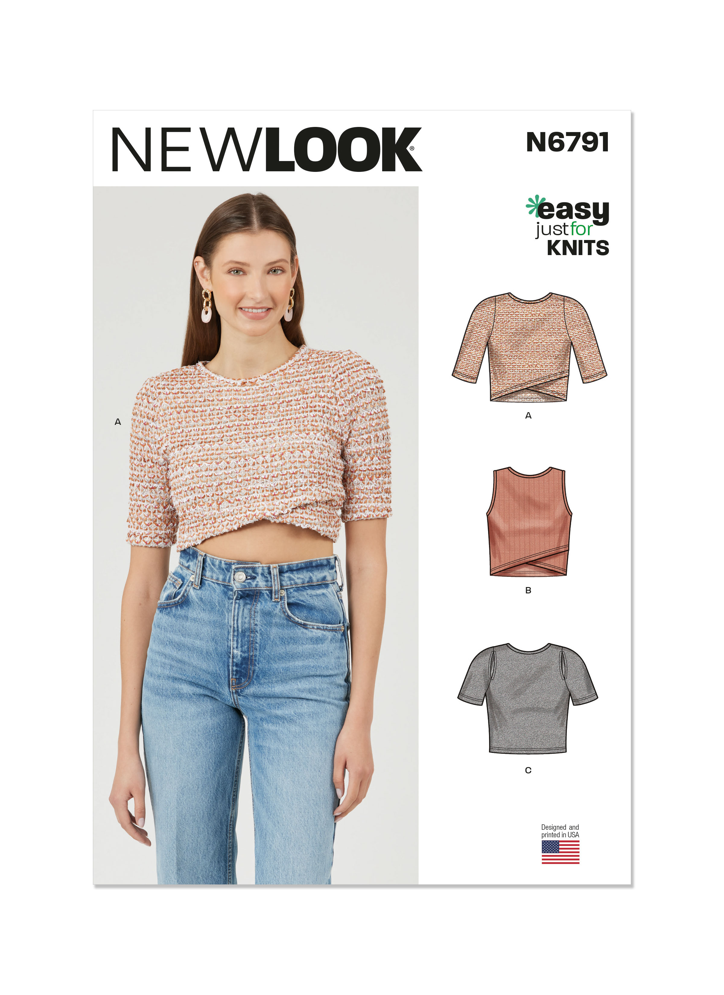 N6791 | New Look Sewing Pattern Misses' Knit Tops | New Look N6791 | New Look Sewing Pattern Misses' Knit Tops | New Look