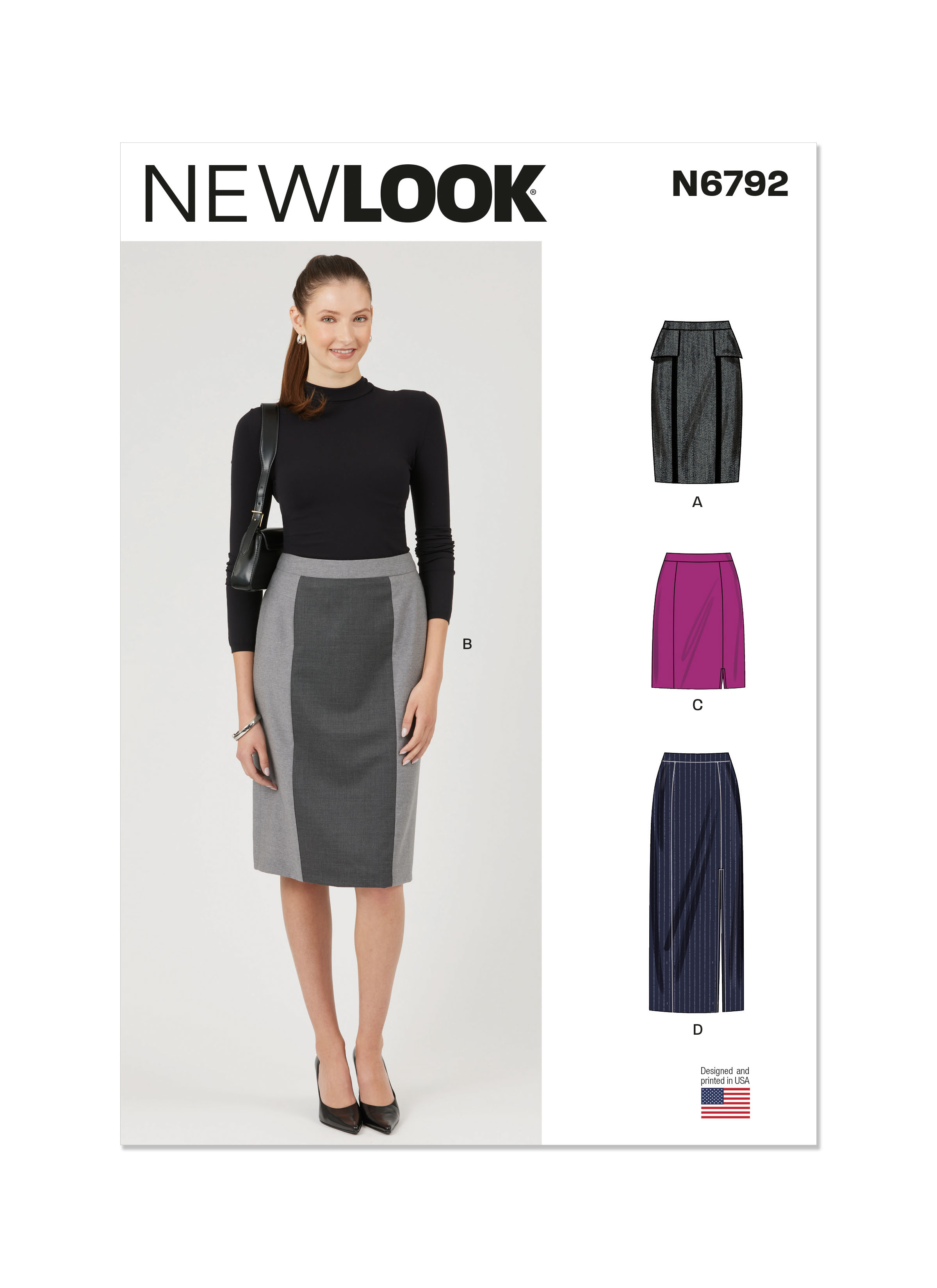 N6792 | New Look Sewing Pattern Misses' Skirts | New Look