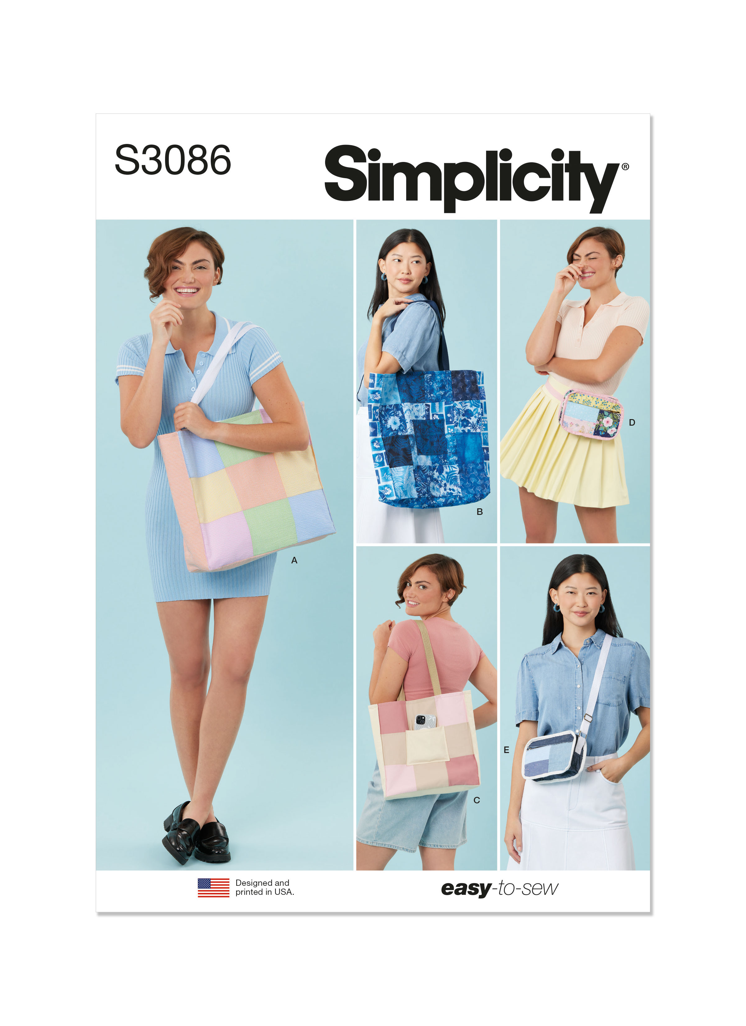 S3086 (PDF) | Simplicity Sewing Pattern Bags | Simplicity