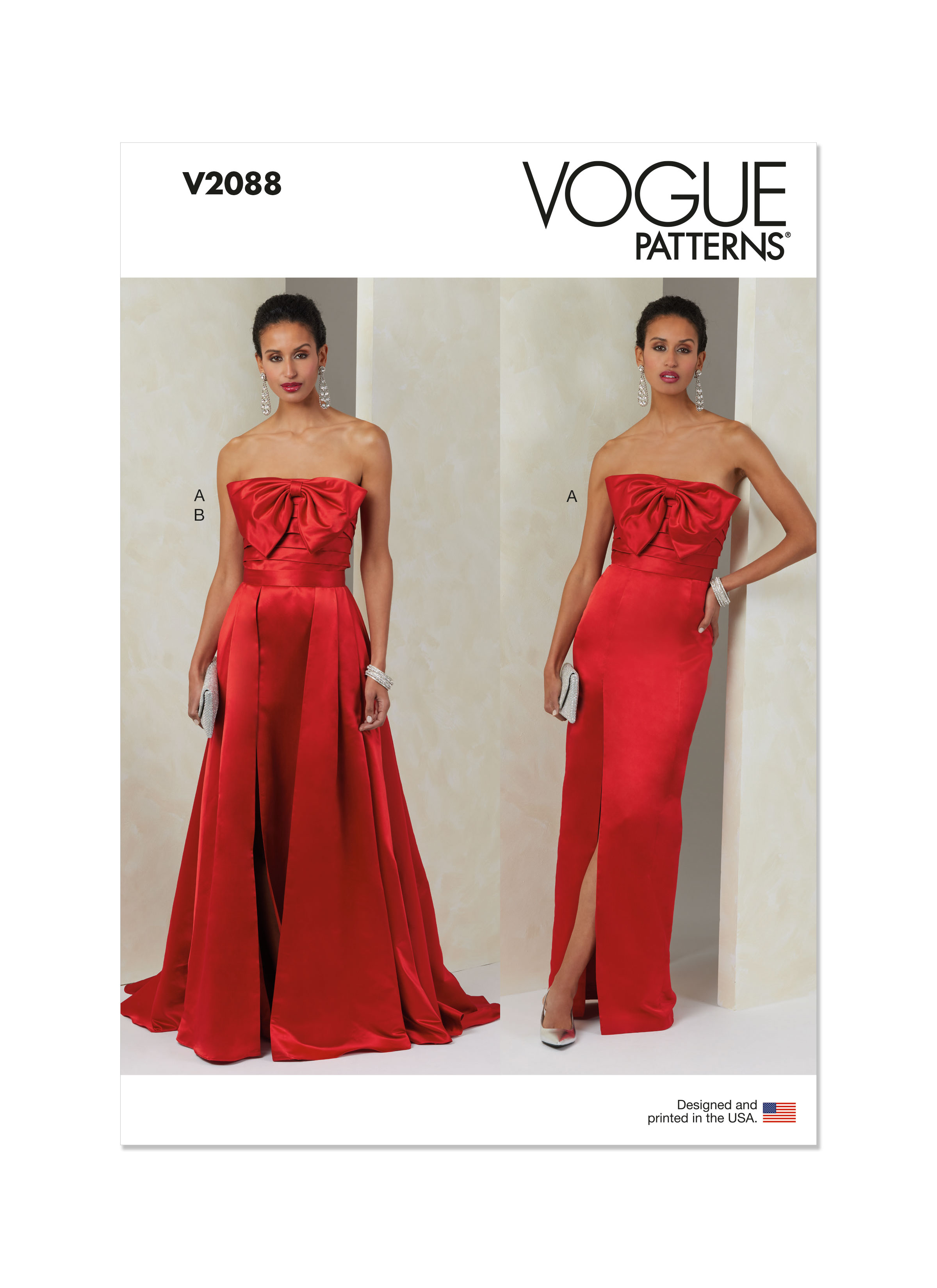 V2088 (PDF) | Vogue Patterns Misses' Dress and Overskirt