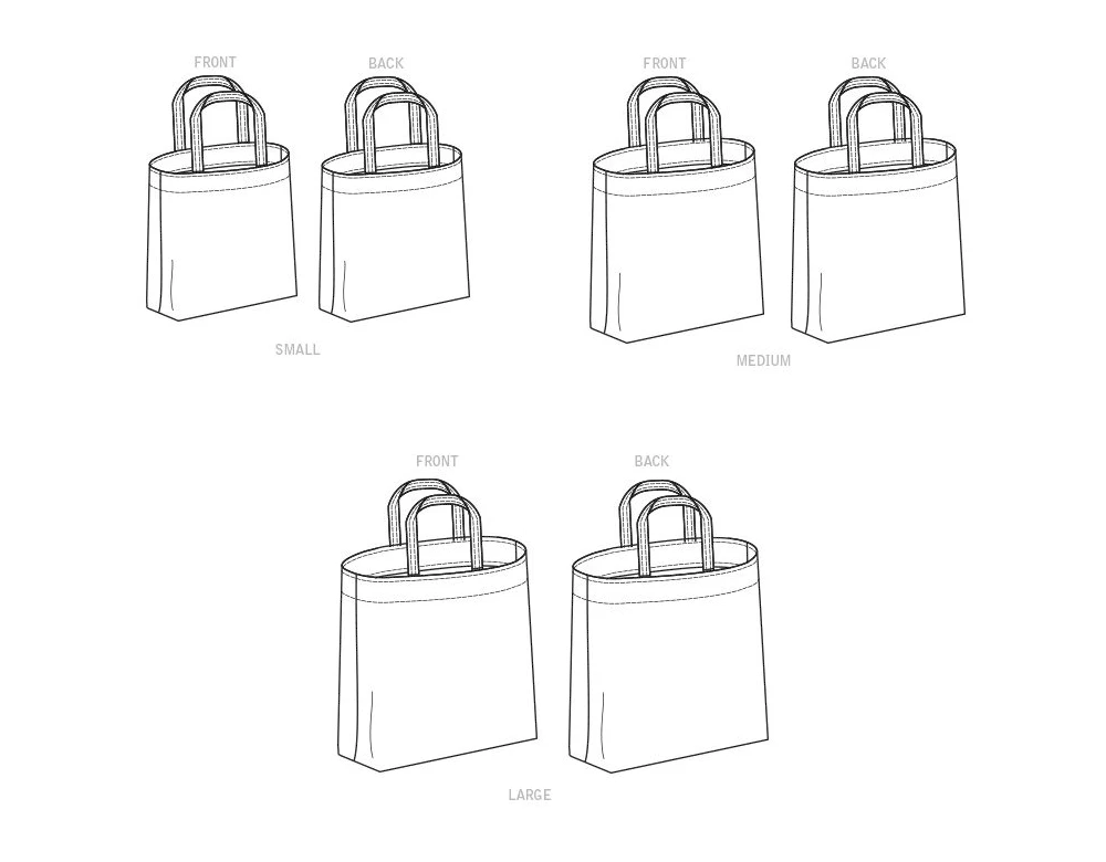 S9308 (PDF) | Simplicity Sewing Pattern Tote Bags in Three Sizes ...