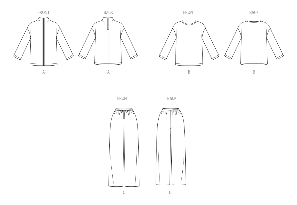 N6814 New Look Sewing Pattern Misses #39 Knit Tops and Knit or Woven