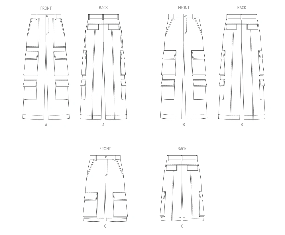 M8639 (PDF) | McCall's Sewing Pattern Men's Cargo Pants | McCall's