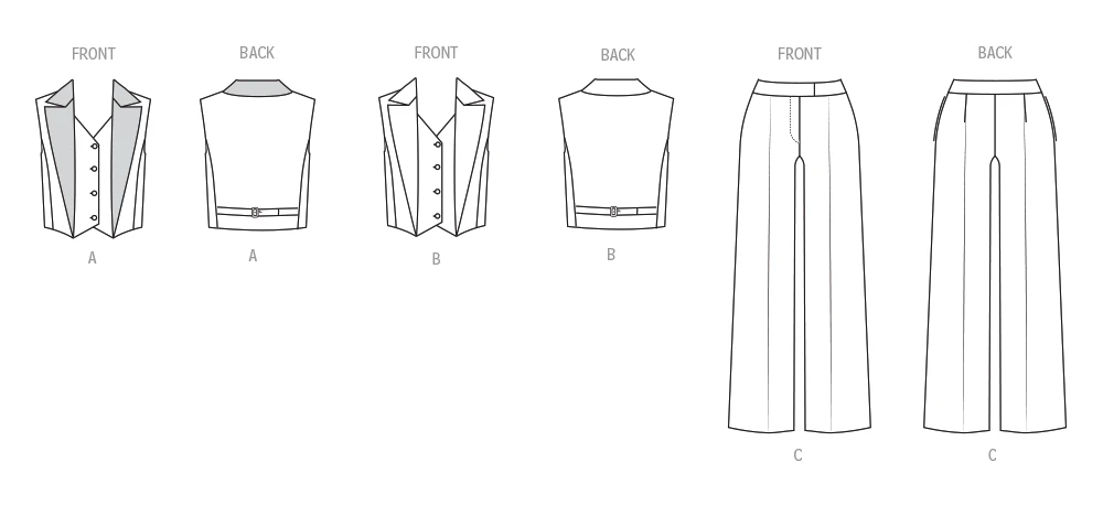 S3200 | Simplicity Sewing Pattern Misses' Vest and Pants | Simplicity