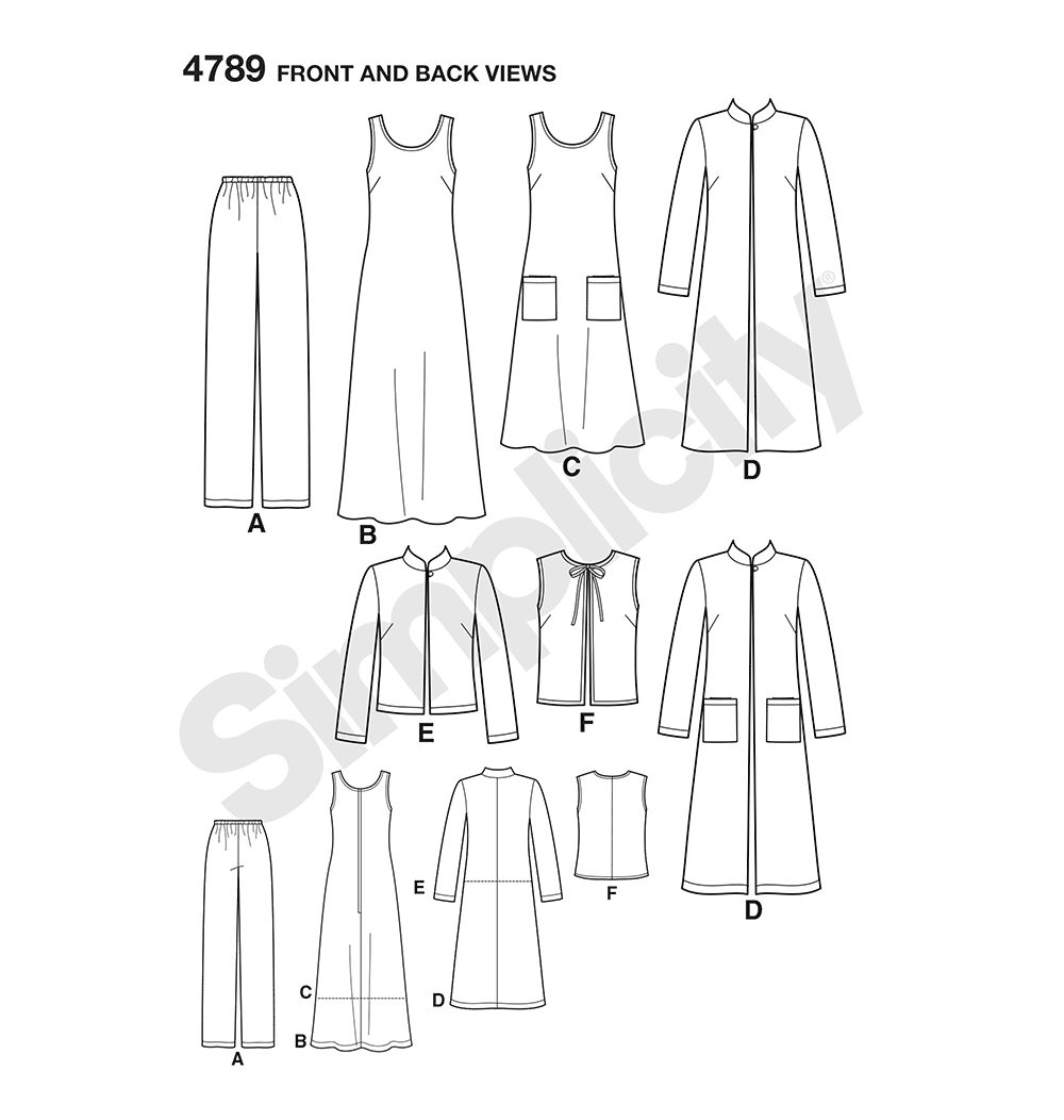 S4789 | Simplicity Sewing Pattern Misses' & Plus Size Sportswear ...