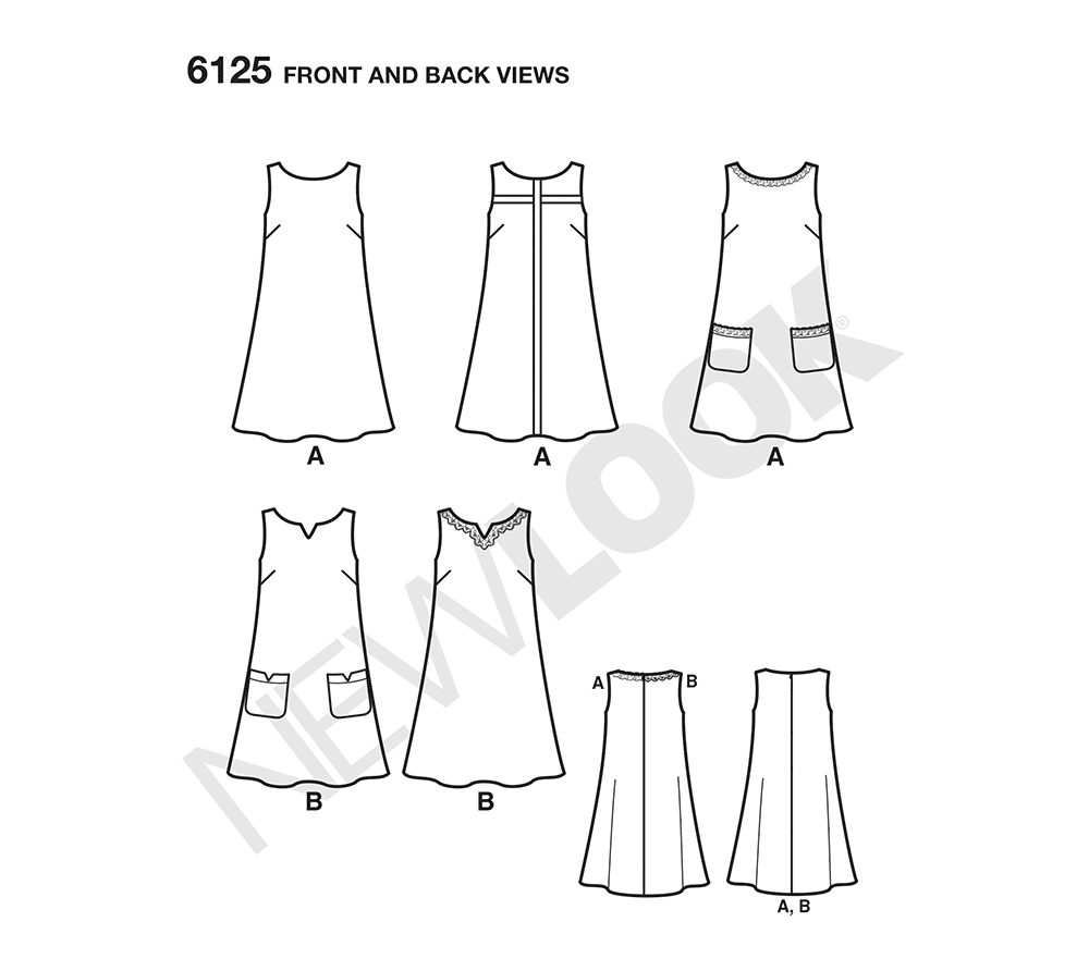 N6125 | New Look Sewing Pattern Misses' Dress | New Look