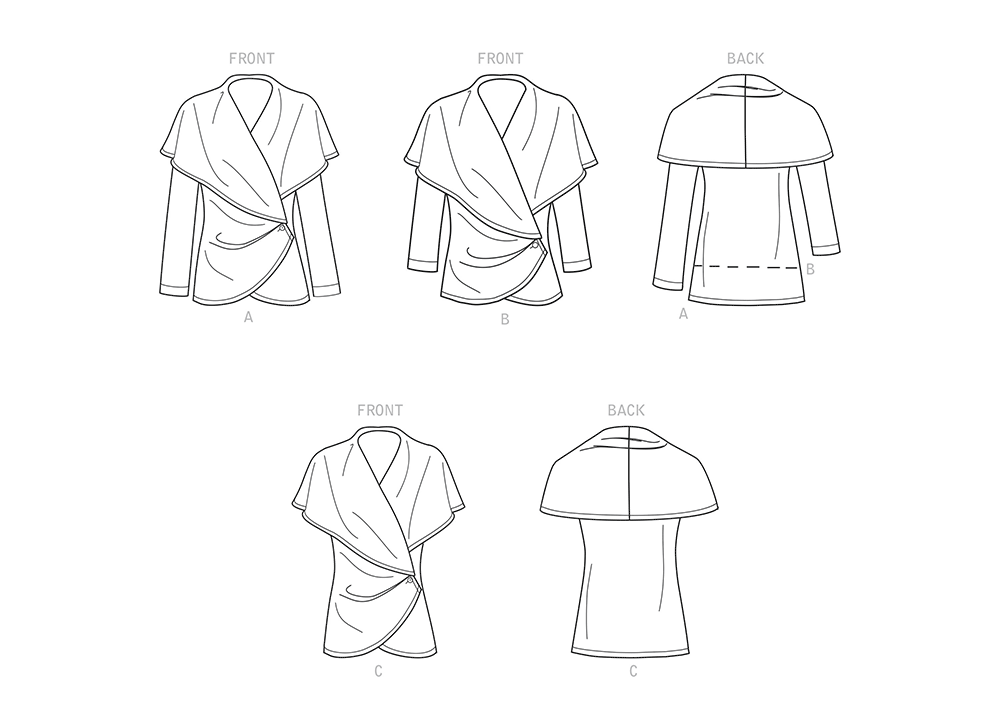 S9189 Simplicity Sewing Pattern Misses' Knit Wrap Jacket Simplicity