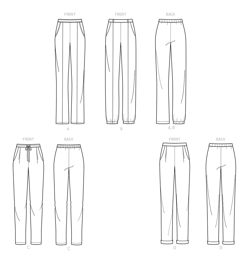 S9376 | Simplicity Sewing Pattern Misses' Pull-on Trousers | Simplicity