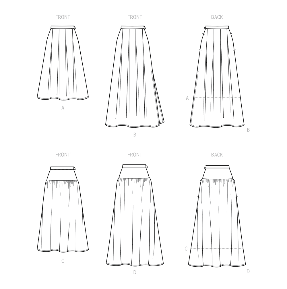 S9472 | Simplicity Sewing Pattern Misses' Skirts | Simplicity