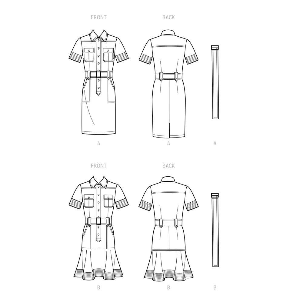 Simplicity 8085 Wrap Dress In Two Lengths 1950's Size: H5 6 8 10 12 14 Uncut Sewing Pattern