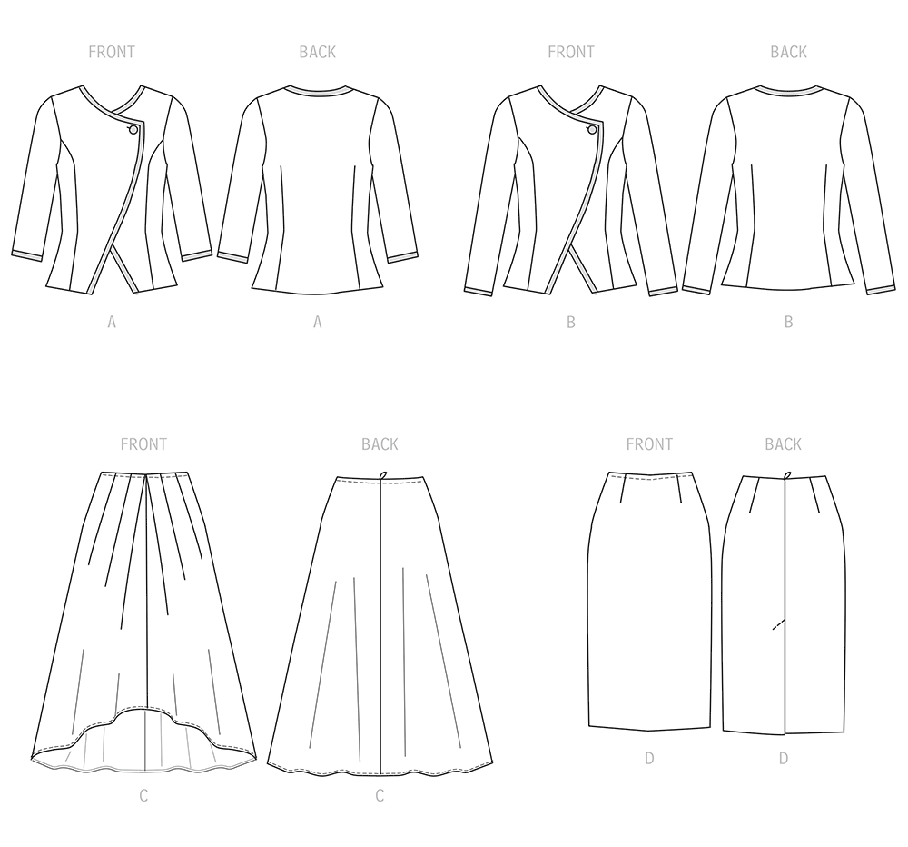 S9555 | Misses' Jacket and Skirts | Simplicity
