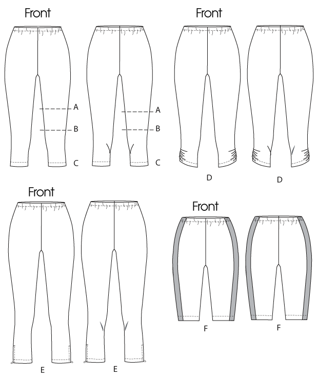 PDM6360 | Misses'/Women's Leggings In Four Lengths | McCall's Patterns