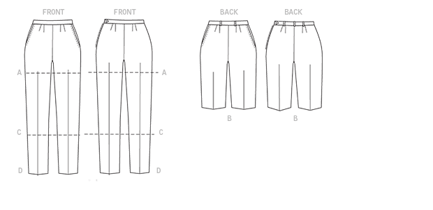 V9189 | Misses' Shorts and Tapered Pants | Vogue Patterns