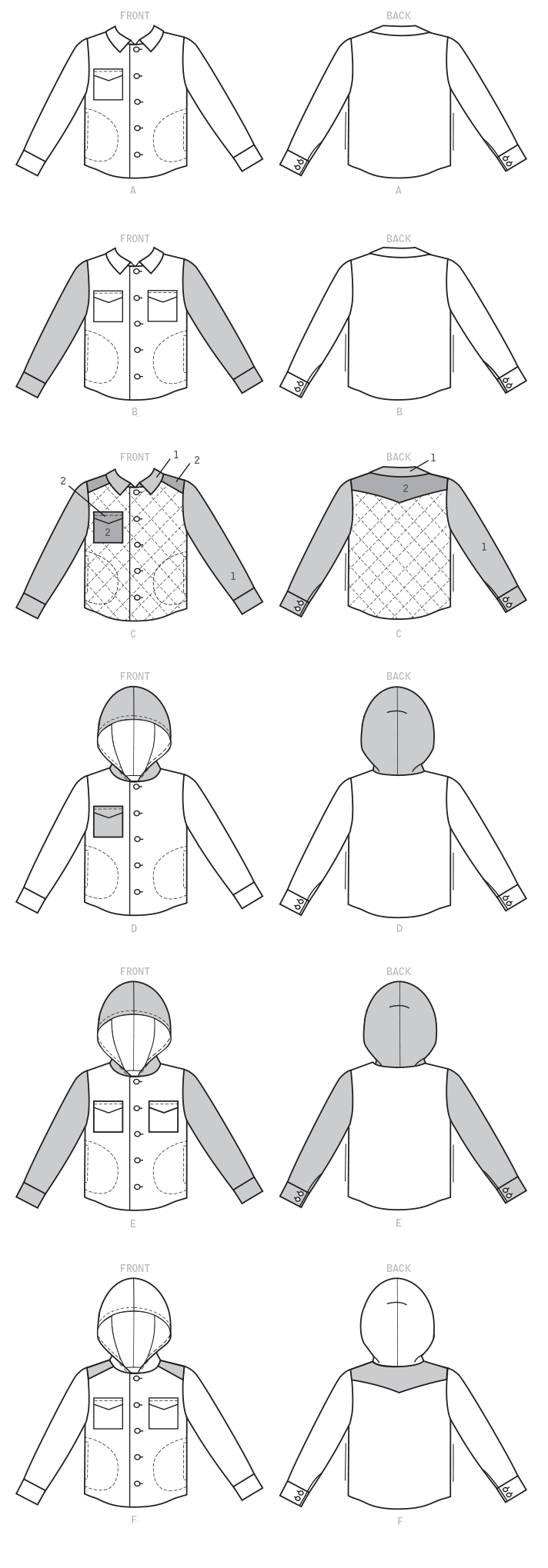 PDM7638 Men's and Boys' Lined ButtonFront Jackets with Hood Options