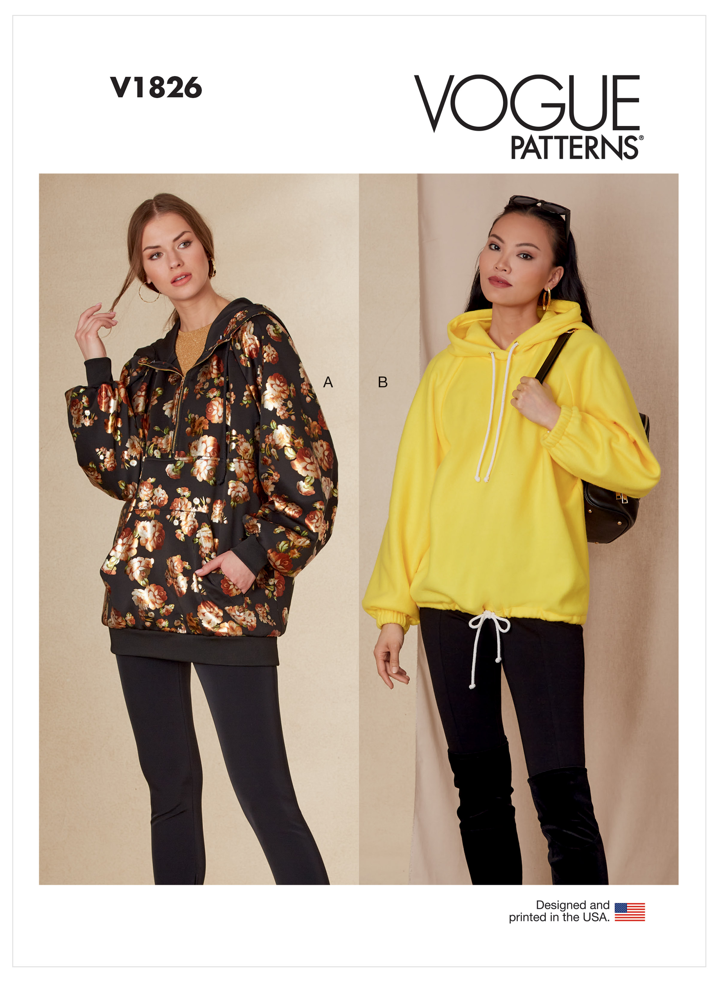 V1826 | Misses' Sweatshirts | Vogue Patterns