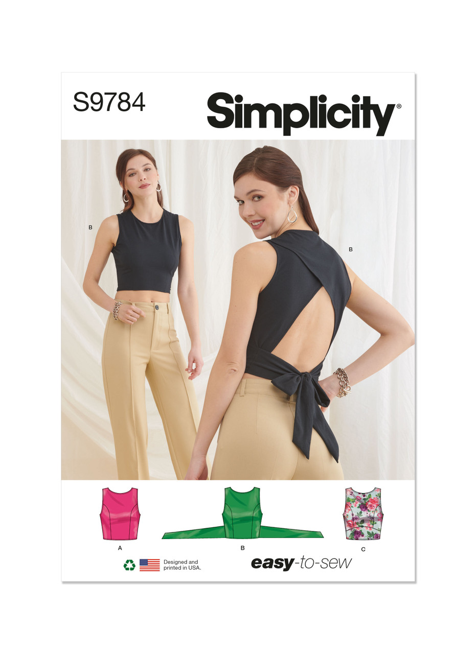 Simplicity S9784 | Misses' Knit Tops | Front of Envelope