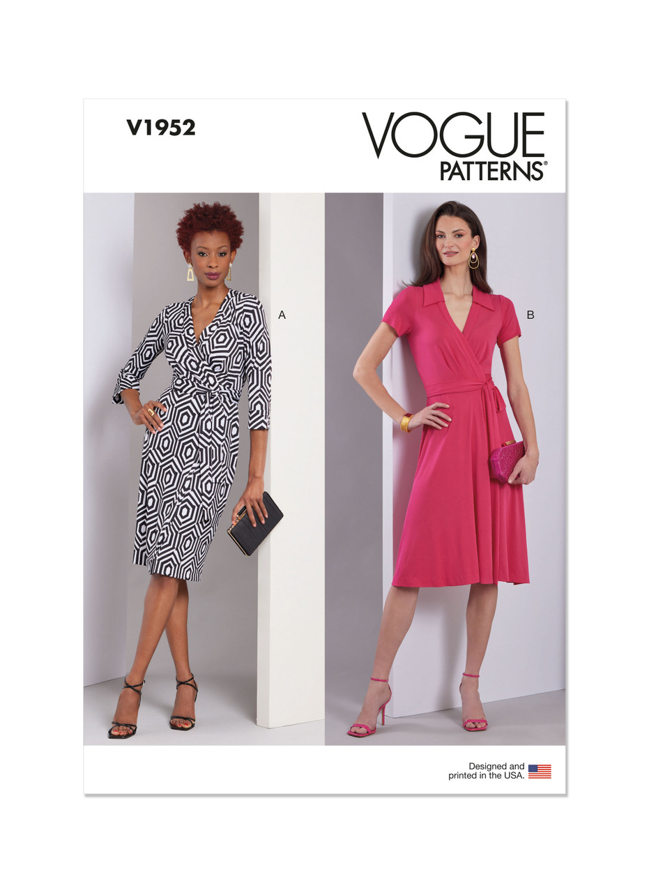 Vogue Patterns V1952 | Misses' Wrap Dresses | Front of Envelope