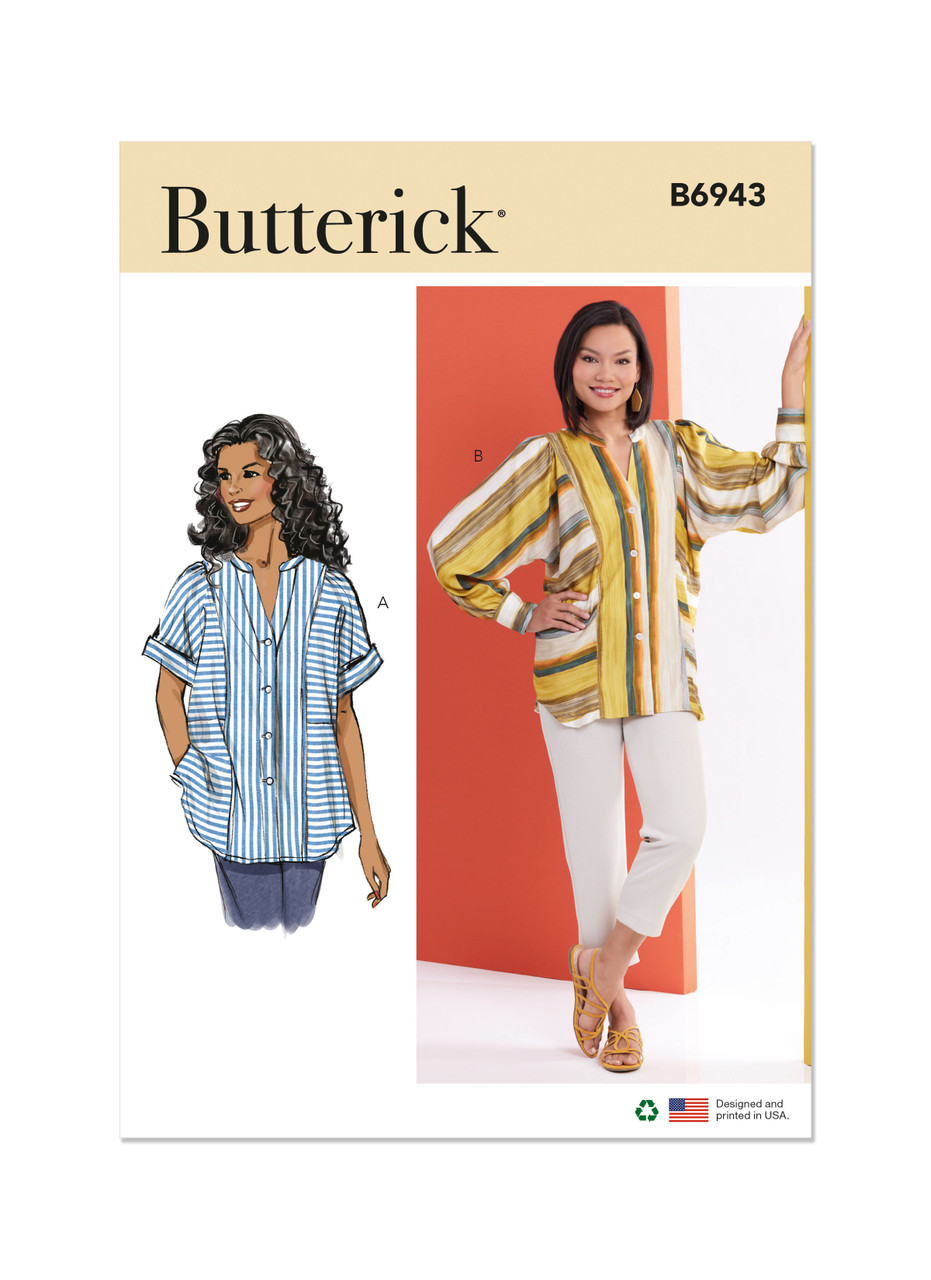 Butterick Misses' Top with Short or Long Sleeves | Front of Envelope