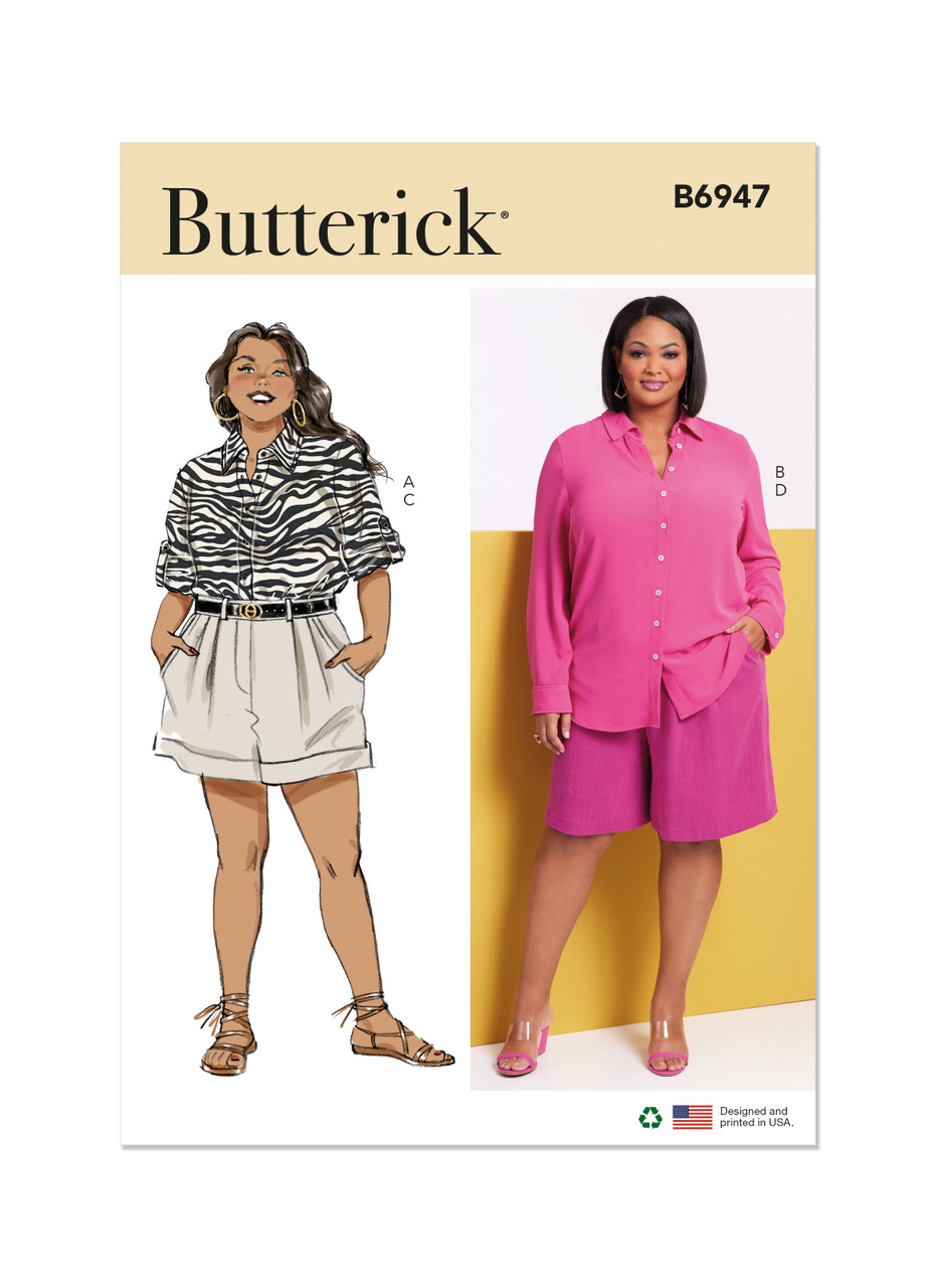 Butterick Women's Shirts and Shorts | Front of Envelope