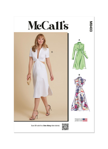 M8403 | Misses' Dress With Sleeve and Length Variations | McCall's