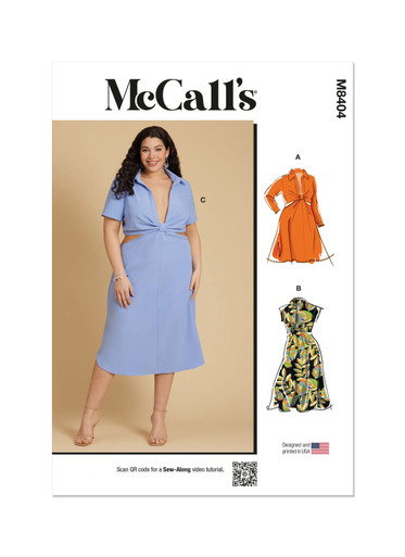 M8404 (PDF) | Women's Dress With Sleeve and Length Variations
