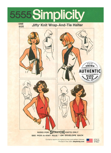 トップス pattern KNIT S5555 | Simplicity Sewing Pattern Misses' Vintage Jiffy Knit