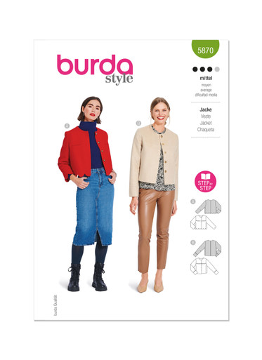 BUR5870 | Burda Style Pattern 5870 Misses' Jacket | Burda Style