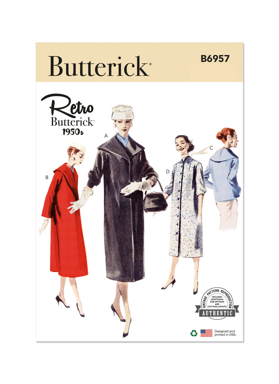 Butterick B6957 | Misses' Coats | Front of Envelope