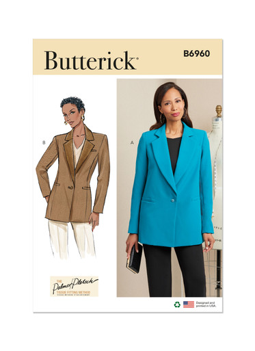 Sewing Pattern for Womens Jacket and Pants, Blazer Jacket, Flared Pants, Womens  Suit, Butterick 6915, Size 8-16 18-26, Uncut FF 