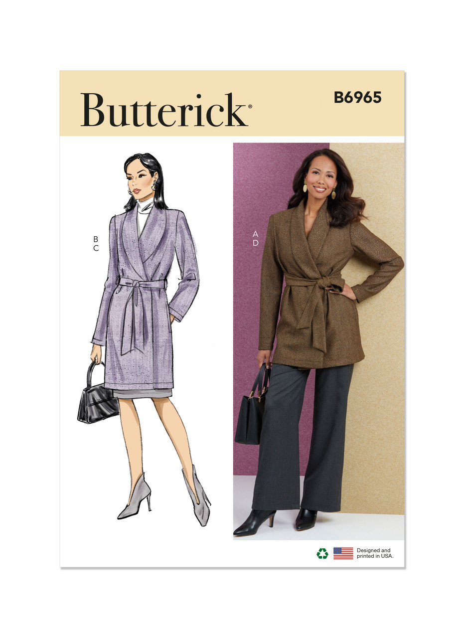 Butterick B6965 | Misses' Jacket, Skirt and Pants | Front of Envelope