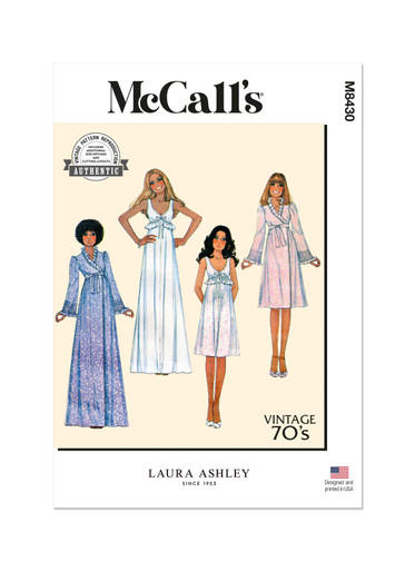 8488 UNCUT Vintage McCalls SEWING Pattern Miss Loose Fitting Dress Front  Button