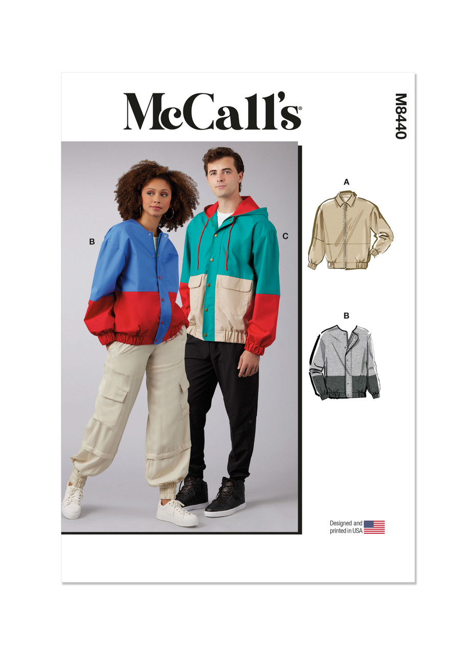 McCall's M8440 | Unisex Jacket | Front of Envelope