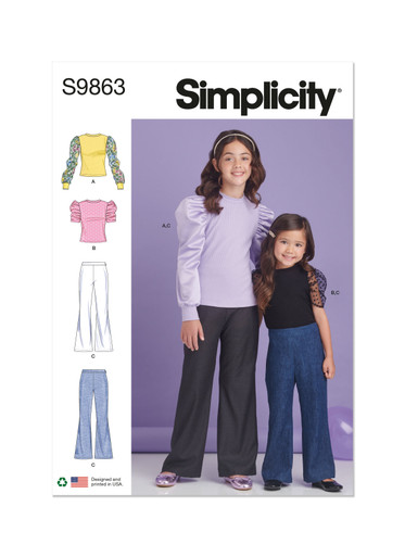 Uncut Simplicity Sewing Pattern 10255 8965 Kids Girls Toddler Top, Leggings  Sweatpants, Lounge Size: 3-6 7-14 FF -  Canada