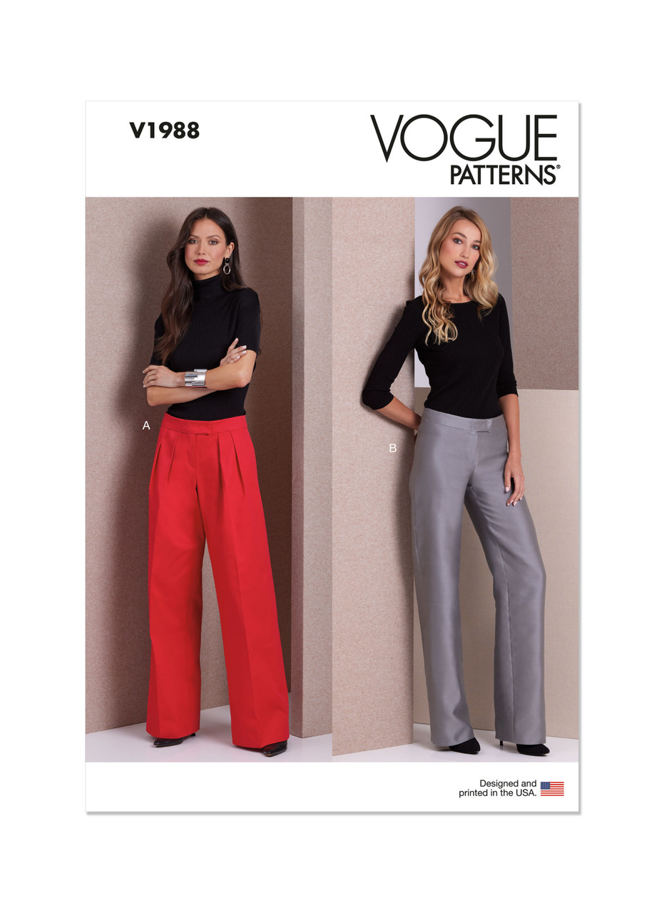 Vogue Patterns V1988 | Misses' Pants | Front of Envelope