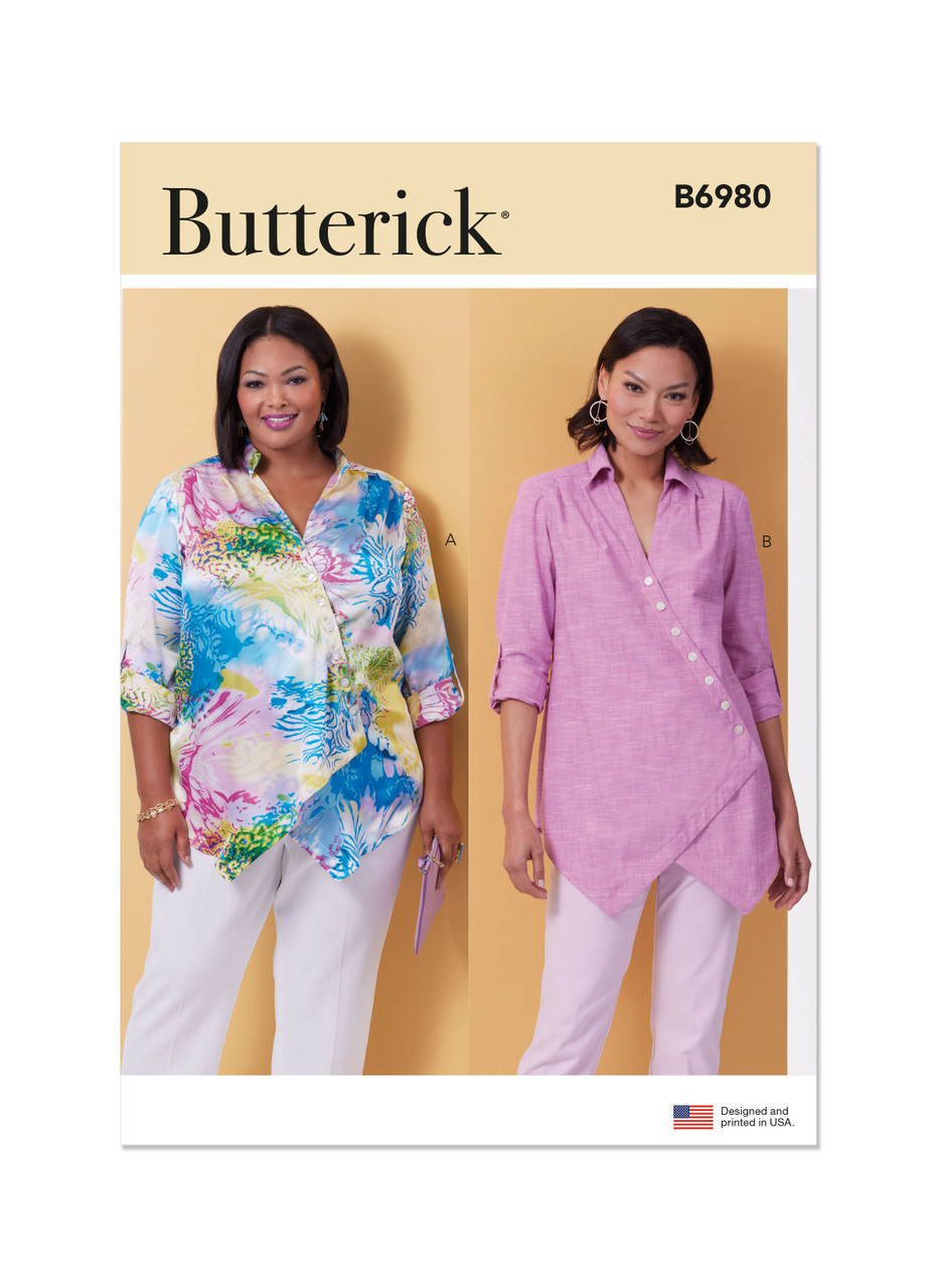 Butterick B6980 | Misses' and Women's Shirt | Front of Envelope