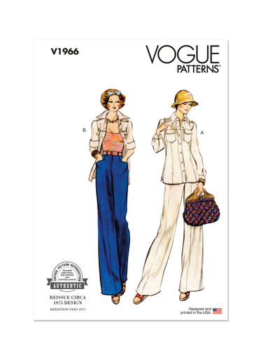 V1966 (PDF) | Misses' Jacket and Pants | Vogue Patterns