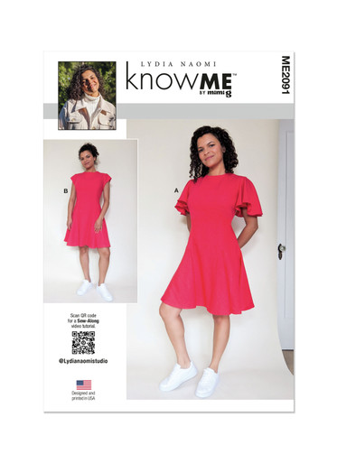 ME2091 (PDF) | Misses' Dress with Sleeve Variations by Lydia Naomi