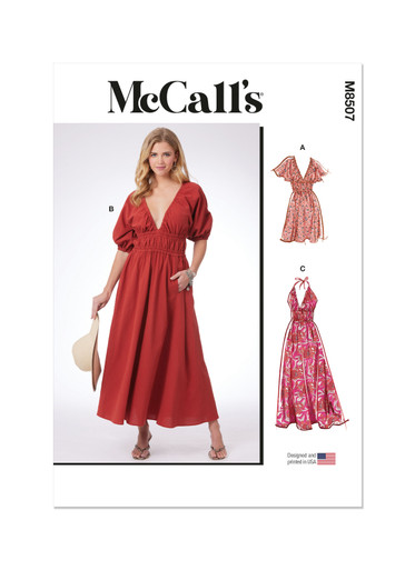 M8507 | McCall's Sewing Pattern Misses' and Women's Dresses | McCall's