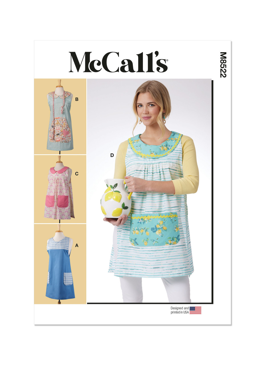 McCall's M8522 | McCall's Sewing Pattern Misses' Cobbler Aprons | Front of Envelope