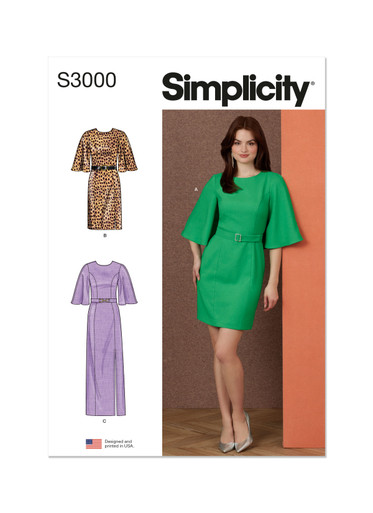 simplicity fit and flare dress pattern Simplicity 9588 Junior Fit and Flare Evening Dress in Two Lengths and –  Patterns Central main image 1