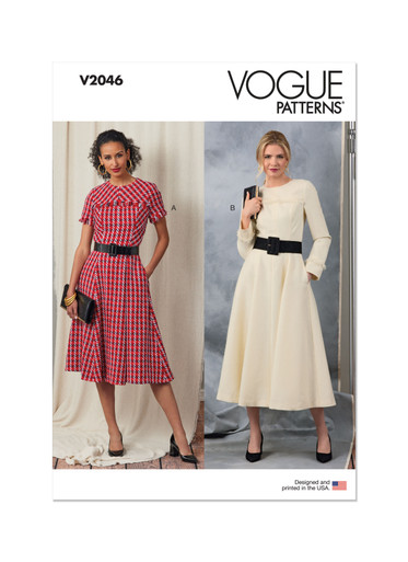 V2046 | Vogue Patterns Misses' Dress with Sleeve and Length
