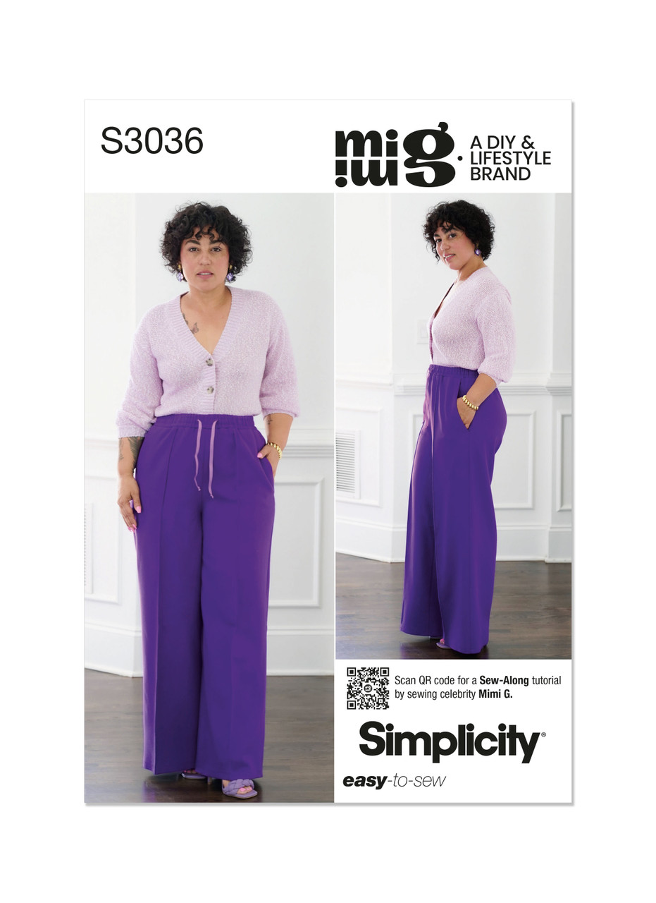 Simplicity S3036 | Simplicity Sewing Pattern Misses' Pants by Mimi G Style | Front of Envelope
